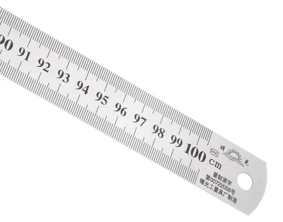 Produktbild von Edelstahl-Lineal 100 cm, für Büro, silberfarben, gerade Kante