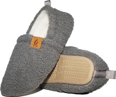 Productafbeelding van INF Warme, wollen slippers voor binnenshuis - Antislip en verstevigde huisslippers. Grijs, maat 40