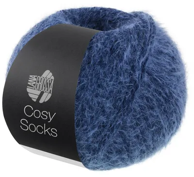 Produktbild von Lana Grossa Meilenweit 100 g COSY SOCKS 400 m Flauschige Merino-Sockenwolle Farbe 013 - Dunkelblau