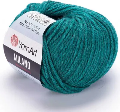 Obrázek produktu pro YarnArt Milano 873 - Emerald, 130m/50g, měkká vlna pro podzimní/zimní projekty