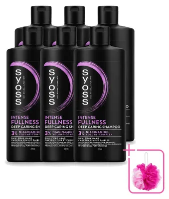 Image de 6 flacons de shampooing Syoss Intense Fullness - 440 ml - Lot de 6