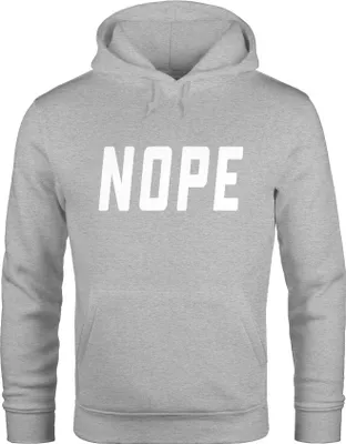 Produktbild von Hoodie Herren NOPE Kapuzen-Pullover Moonworks® grau S