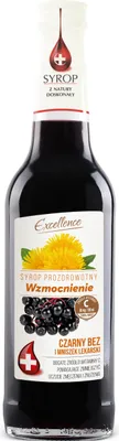 Produktbild von Excellence Holundersirup mit Löwenzahnblütenextrakt und Vitamin C. 320 ml – Stärkendes Nahrungsergänzungsmittel