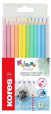 Obrázek produktu pro Kores pastelky Kolores trojhranné 12 ks Pastel