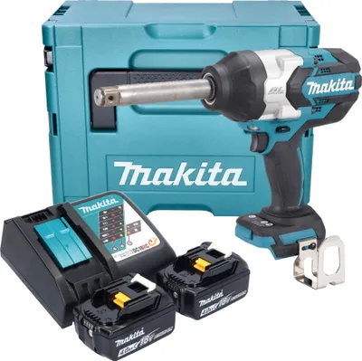Zdjęcie produktu dla Akumulatorowy klucz udarowy Makita DTW 1005 RMJ 18 V 1360 Nm 3/4" bezszczotkowy + 2x akumulator 4,0 Ah + ładowarka + walizka Makpac