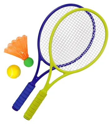 Produktbild von Best Sporting Kinder Tennis-Badminton-Set, 2 Schläger mit Badmintonball und Schaumstoffball