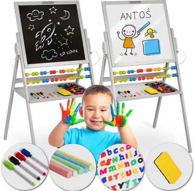 Image de Tableau rotatif magnétique Ricokids - Gris