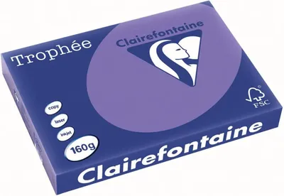 Produktbild von Clairefontaine Trophee Papier 1047C Violett 160g/m² DIN-A3 - 250 Blatt