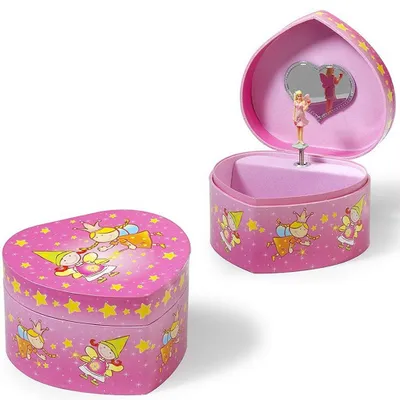 Image de Simply for Kids Houten Juwelendoosje Hartvorm met Muziek en Ballerina