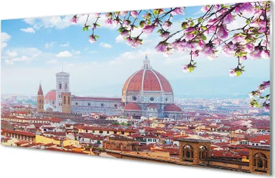 Produktbild von Glasbilder 140x70 Wandkunst Italien Kathedrale Panorama Nacht
