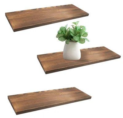 Produktbild von Wandregal Holz 3 Stück 43x15x1,5 cm Schweberegal Regalbrett DIY Handwerk