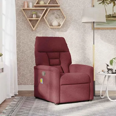 Zdjęcie produktu dla vidaXL Fotel do masażu w kolorze czerwonego wina