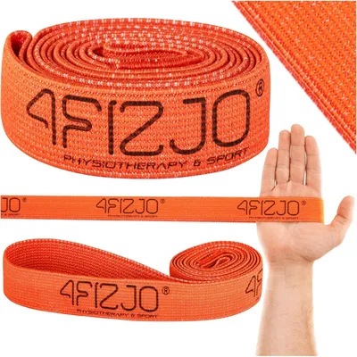 Produktbild von 4FIZJO Material Fitnessband, 210x3,5x0,2 cm, Widerstand 1-7 kg, Orange