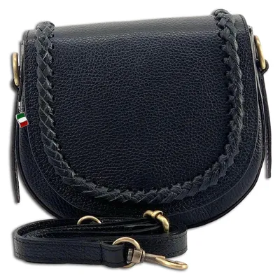 Produktbild von Florence Damen Tasche Schultertasche Umhängetasche Leder schwarz Maße 85x21x18cm OTF806S