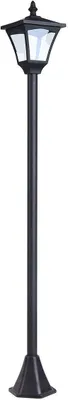 Produktbild von Outsunny Solar Laterne Gartenlaterne Wegleuchte mit LED 30 Lumen Schwarz 15 x 15 x 120cm