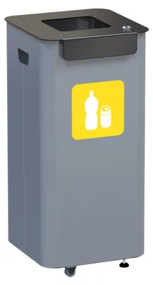 Image de Alda - Poubelle Modulaire Eco 2x70l - Jaune - Noir