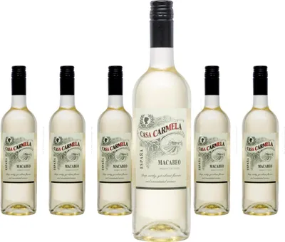 Produktbild von 6 x Bodegas Castaño Casa Carmela Macabeo Dulce Blanco
