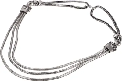 Produktbild von Indische, Silberfarbene Schlangenkette, Basic Kette, Silber-Farben, Messing, 45*0,5 cm, Ketten & Modeschmuck für den Hals