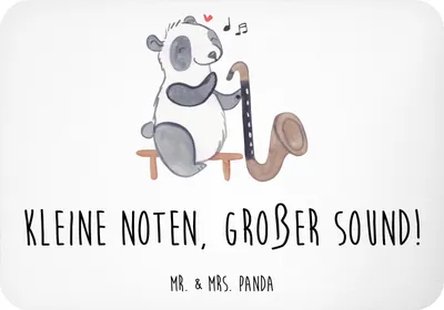Produktbild von Mr. & Mrs. Panda magnet Bassklarinette Sound - Weiß - Geschenk, Lernen, Musikinstrument, Notizhalter, küchenmagnet, Musikliebhaber, whiteboardmagnet, Humor, Instrument