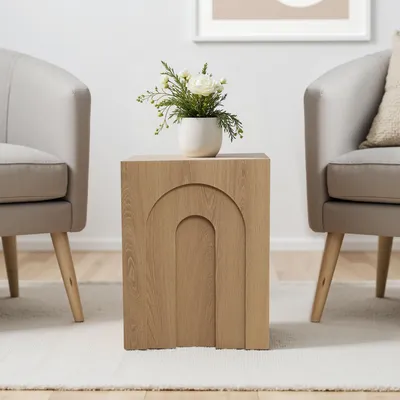 Produktbild von Beistelltische 3er Set mit Holzoptik, B 37 x T 37 x H 48 cm