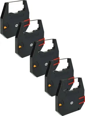 Produktbild von vhbw 5x Farbband Schriftband kompatibel mit Butec 4005 Nadeldrucker, Bondrucker - Carbonband, Schwarz