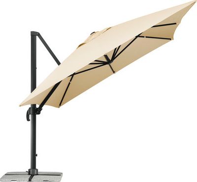 Schneider Ampelschirm Gartenschirm Rhodos Grande 300 x 400 cm rechteckig natur