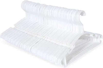 Image de Cintres pour vestes de bébé avec sangles en plastique, lot de 60