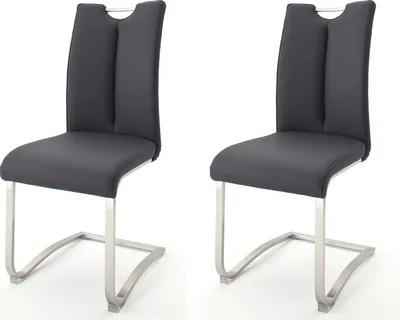 Produktbild von Schwingstuhl Esszimmerstuhl Küchenstuhl Schwinger Stuhl "Kerrin I" (2-er Set) Schwarz