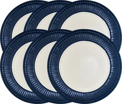 Produktbild von Greengate Alice Speiseteller dark blue 25,6 cm Set6