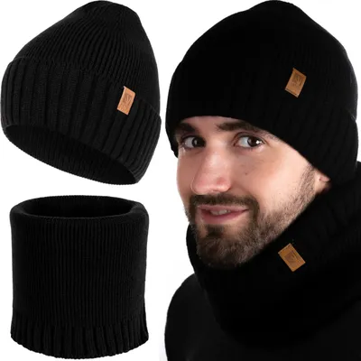Immagine prodotto di Set Invernale Uomo Heyo con Berretto e Sciarpa Tubolare Nero Taglia Unica