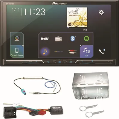 Produktbild von Pioneer SPH-DA230DAB Bluetooth Carplay Android Auto Einbauset für Fox Polo 9N3