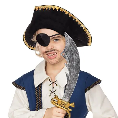 Produktbild von Piratenhut Pirat Hut Seeräuber Freibeuter Kinder Karneval Halloween Kostüm Zubehör