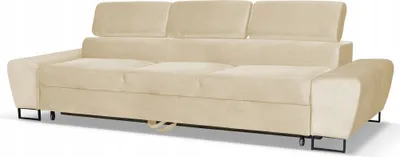 Produktbild von Family Meble Sofa Bosso 3-sitzer Schlafsofa Veloursofa Freistehendes Loungesofa Bequemes Sofa zum Entspannen Für Wohnzimmer Wartezimmer (Monolith 4)