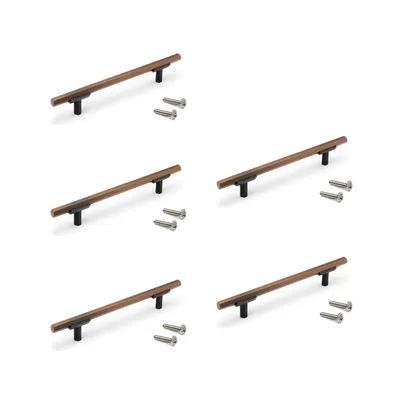 Produktbild von Emuca Lot von 5 Möbelgriffe Riad, L168mm, 128mm Achsenabstand, Aluminium, Bronze
