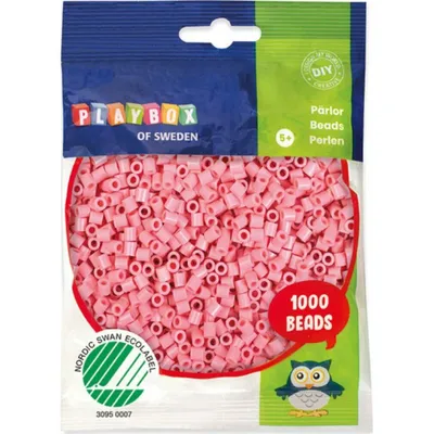Image de PLAYBOX Perles pastel à enfiler - rose 1000 pcs.