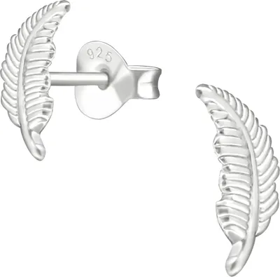 Produktbild von Ohrstecker 925 Sterling Silber mit Feder
