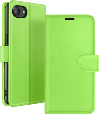 Image de Zanaé, étui à rabat pour iPhone 16e avec porte-cartes et fermeture magnétique, vert