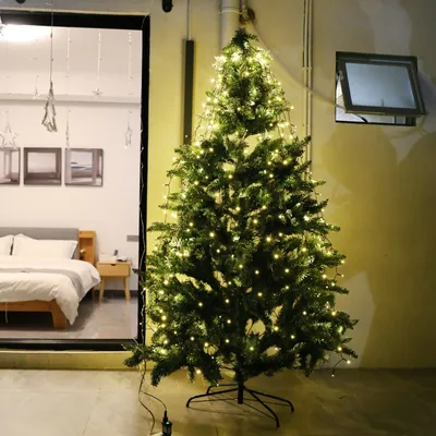 Produktbild von 2m LED Weihnachtsbaum Lichterkette mit Timer und 8 Lichtmodi Christbaumbeleuchtung Lichternetz für Christbaum Weihnachten Party Deko