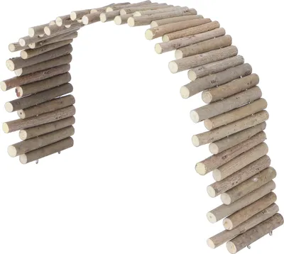 Zdjęcie produktu dla Drewniane ogrodzenie dla chomików Drabina dla szczurów Mostek Zabawka Drewniana drabina Naturalna kryjówka dla małych zwierząt40CM Typ ogrodzenia