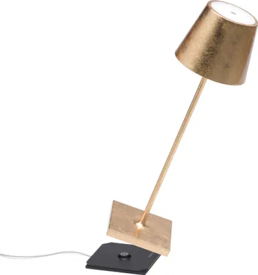 Produktbild von Zafferano Poldina Pro Tischlampe - Aufladbare LED Außenlampe - 38 cm - Gold