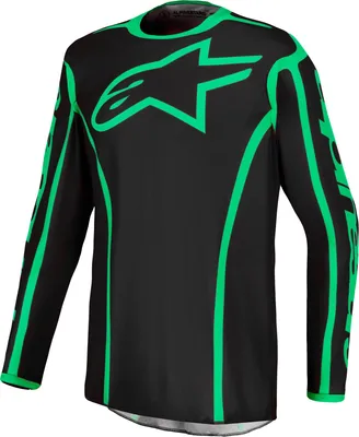 Immagine prodotto di Maglia da motocross Alpinestars Fluid Apex V2, colore nero/verde neon, taglia S