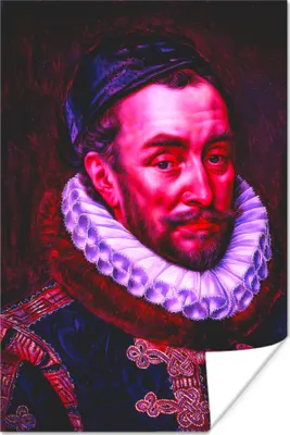 Produktbild von MuchoWow® Poster Wilhelm von Oranien - Adriaen Thomasz - Alte Meister 80x120 cm - Papierdruck