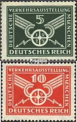 Produktbild von Briefmarken Deutsches Reich 1925 Mi 370Y-371Y (kompl.Ausg.) gestempelt Verkehrsaustellung