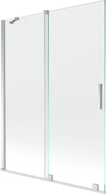 Zdjęcie produktu dla Mexen Velar parawan nawannowy 2-skrzydłowy rozsuwany 130 x 150 cm, transparent, chrom - 896-130-000-01-01