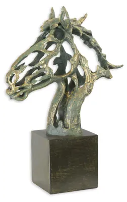 Produktbild von Skulptur Figur Pferd Pferdekopf Replikat Retro Design Dekoration