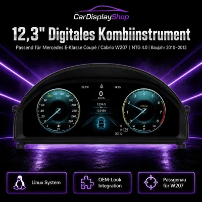 Produktbild von 12,3" Digitaler Tacho E-Klasse Coupé / Cabrio W207 NTG 4.0