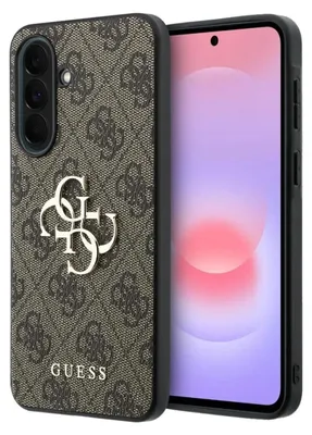 Obrázok produktu pre Guess kožené 4G púzdro s kovovým logom pre Samsung Galaxy A37 5G hnedé (GUHCSA374GMGBR)