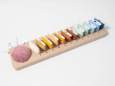 Productafbeelding van Houten Lampstop Spoelrek voor Borduurzijde - 12 Posities