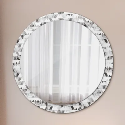 Produktbild von Spiegel - Mirror zum Wandspiegel Schlafzimmer – Schminkspiegel- Regenbogen Dreieck- Ø90cm