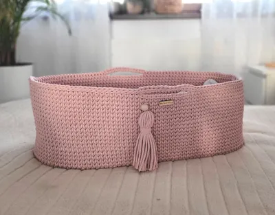 Obrázek produktu pro Mojžíšův koš BOHO Handmade - pastelově růžový